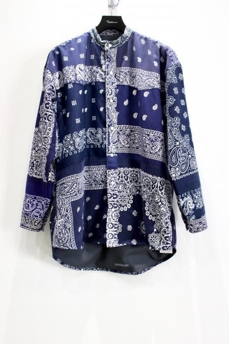 Children of the discordance チルドレンオブザディスコーダンス VINTAGE BANDANA PATCHWORK SHIRT COTDSH-112 ヴィンテージバンダナ パッチワーク長袖シャツ ホワイト