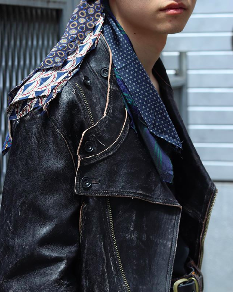 SUGARHILL（シュガーヒル）のCRUSHED LEATHER MOTORCYCLE JACKET 