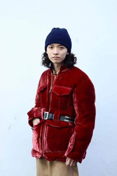 masuエムエーエスユー velvet sofa down blouson-