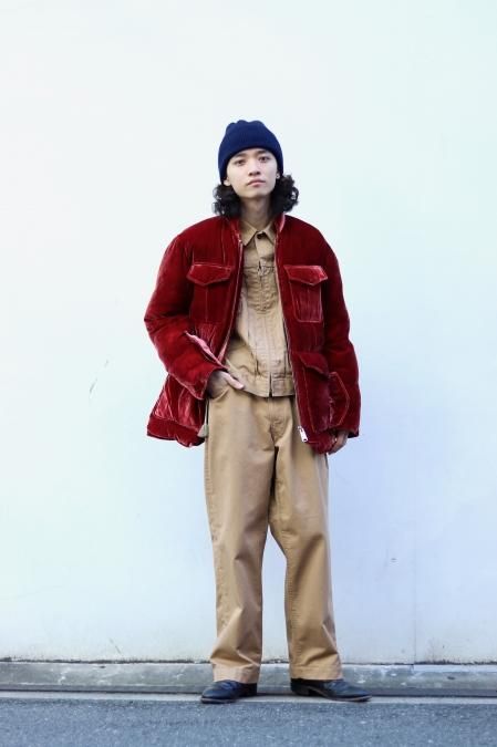 MASU（エムエーエスユー）のVELVET MILITARY DOWN JACKET-CHERRY 