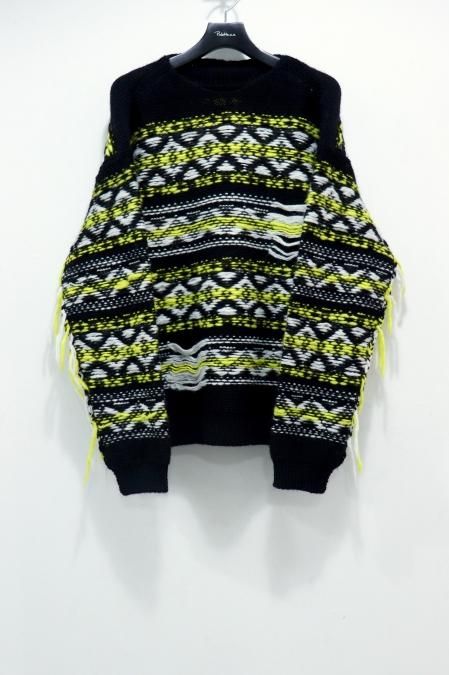 John Mason Smith ジョンメイソンスミス のfair Isle High Neck Knit Black ニット の通販サイト 大阪 堀江 Palette Art Alive パレットアートアライヴ