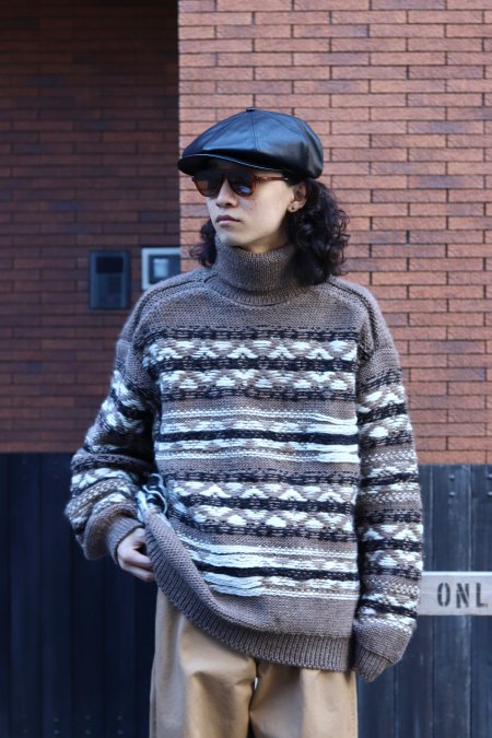 JOHNMASONSMITH  FAIR ISLE HIGH NECK KNIT