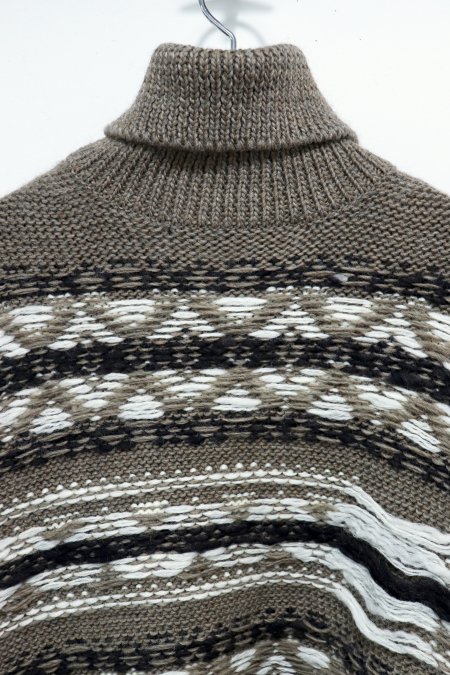 JOHNMASONSMITH  FAIR ISLE HIGH NECK KNIT