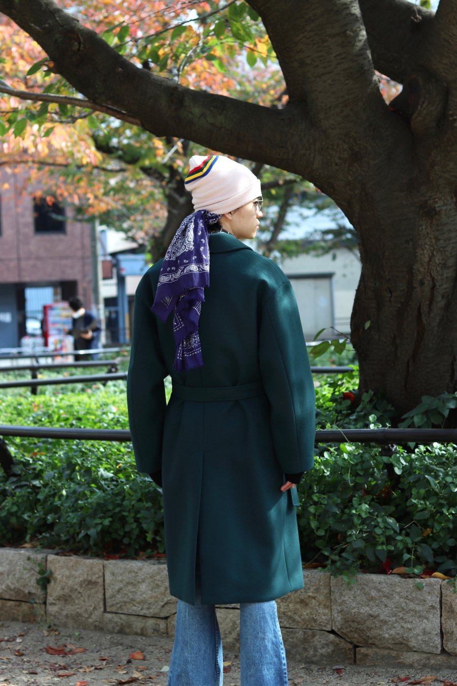 soe（ソーイ）のBelted Wool Coat-GREEN（コート）の通販サイト-大阪