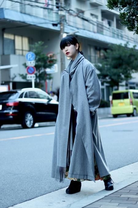 UJOH（ウジョー）のFringe Stole Collar Coat（フリンジストールカラー