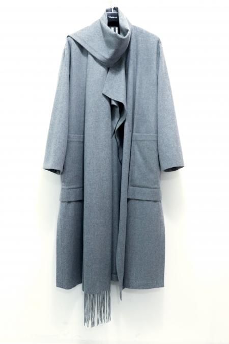 UJOH（ウジョー）のFringe Stole Collar Coat（フリンジストール