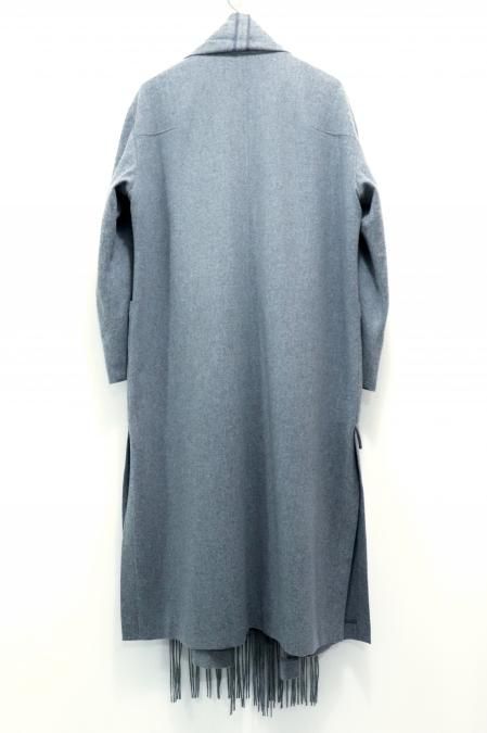 383u*新品 ウジョー UJOH ウール アシンメトリー フリンジ ポンチョ. UJOH（ウジョー）のFringe Stole Collar Coat（フリンジストール