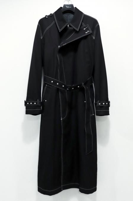 YUKI HASHIMOTO（ユウキ ハシモト）のCROSSOVER TRENCH COAT-BLACK ...