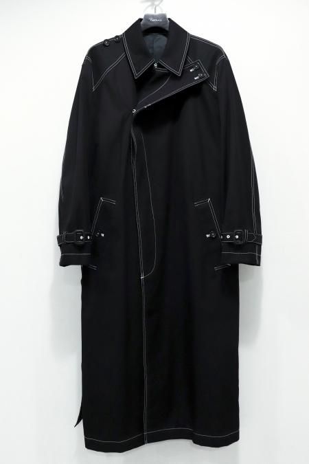 YUKI HASHIMOTO（ユウキ ハシモト）のCROSSOVER TRENCH COAT-BLACK 