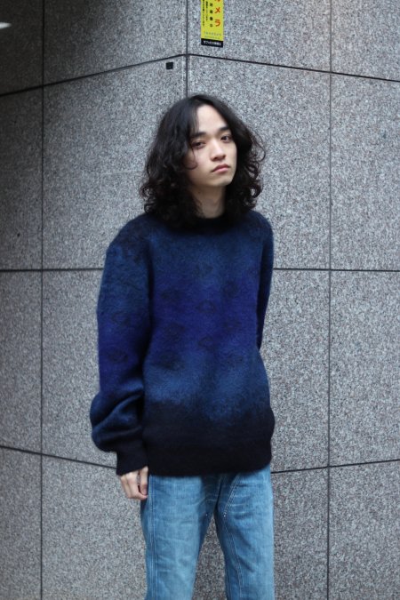 blue mohair knit