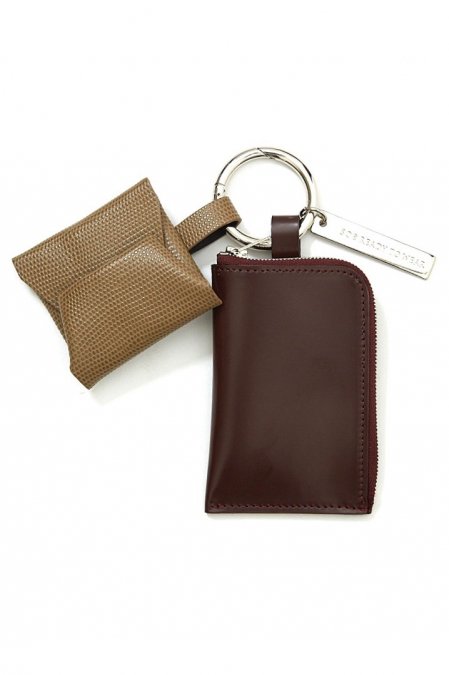 soe（ソーイ）のLeather Key Ring-BURGUNDY / BEIGE（レザーキーリング）の通販サイト-大阪 堀江 PALETTE  art alive（パレットアートアライヴ）-