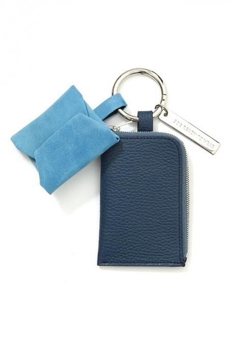 soe（ソーイ）のLeather Key Ring-NAVY / SAX（レザーキーリング）の 