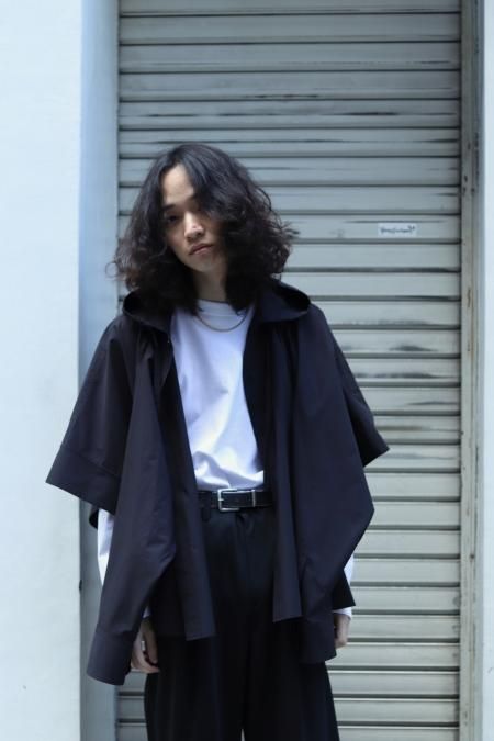 SYU.HOMME/FEMM（シュウ オム フェム）のDouble sleeve shirts-BLACK ...