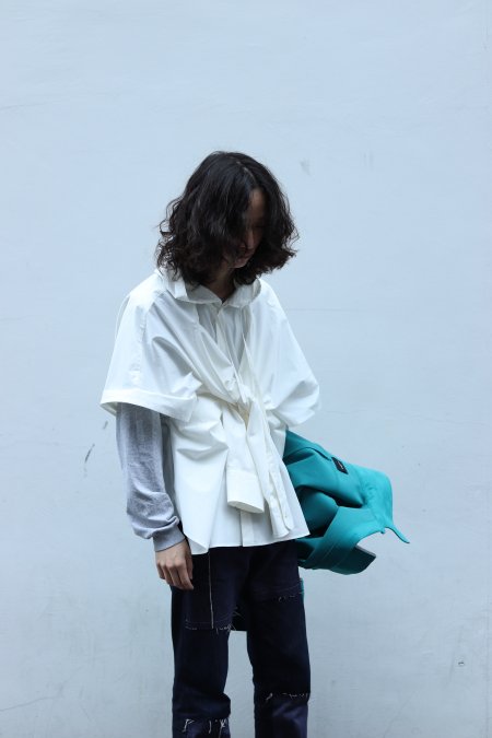 SYU.HOMME/FEMM（シュウ オム フェム）のDouble sleeve shirts-WHITE（ダブルスリーブシャツ）の通販サイト