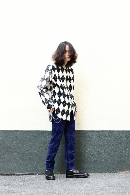 MASU（エムエーエスユー）のARGYLE TROUSERS-NAVY（アーガイル