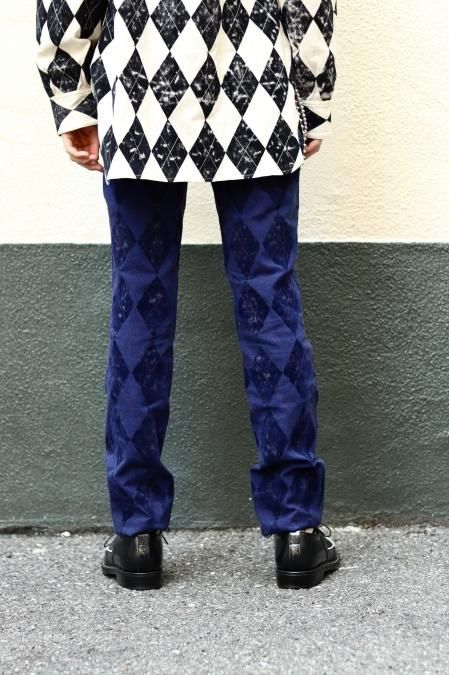 MASU アーガイルデニム MASU】20SS ARGYLE TROUSERS NAVY 46
