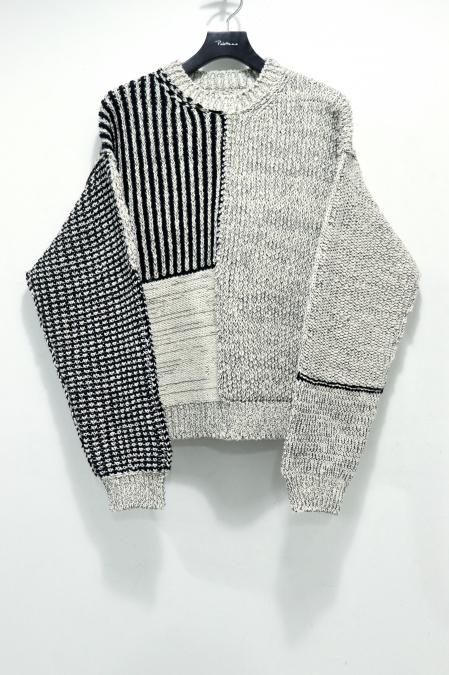 JOHN MASON SMITH（ジョンメイソンスミス）のMIX PATARN KNIT-NATURAL ...