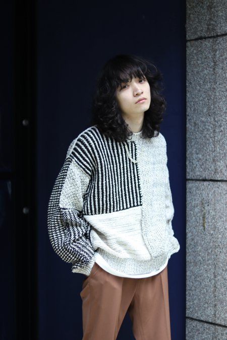 JOHN MASON SMITH（ジョンメイソンスミス）のMIX PATARN KNIT-NATURAL