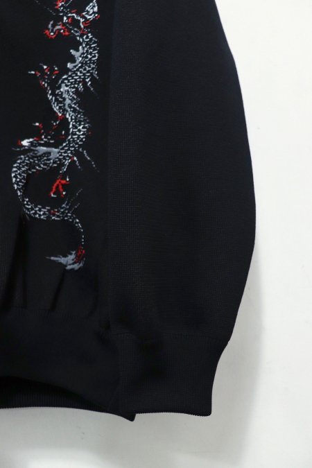 SYU.HOMME/FEMM Dragon knit shirts（NAVY）