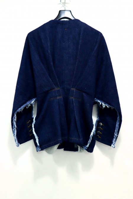 BELPER（ベルパー）のTUCKED DENIM JACKET-INDIGO（タックドデニム ...