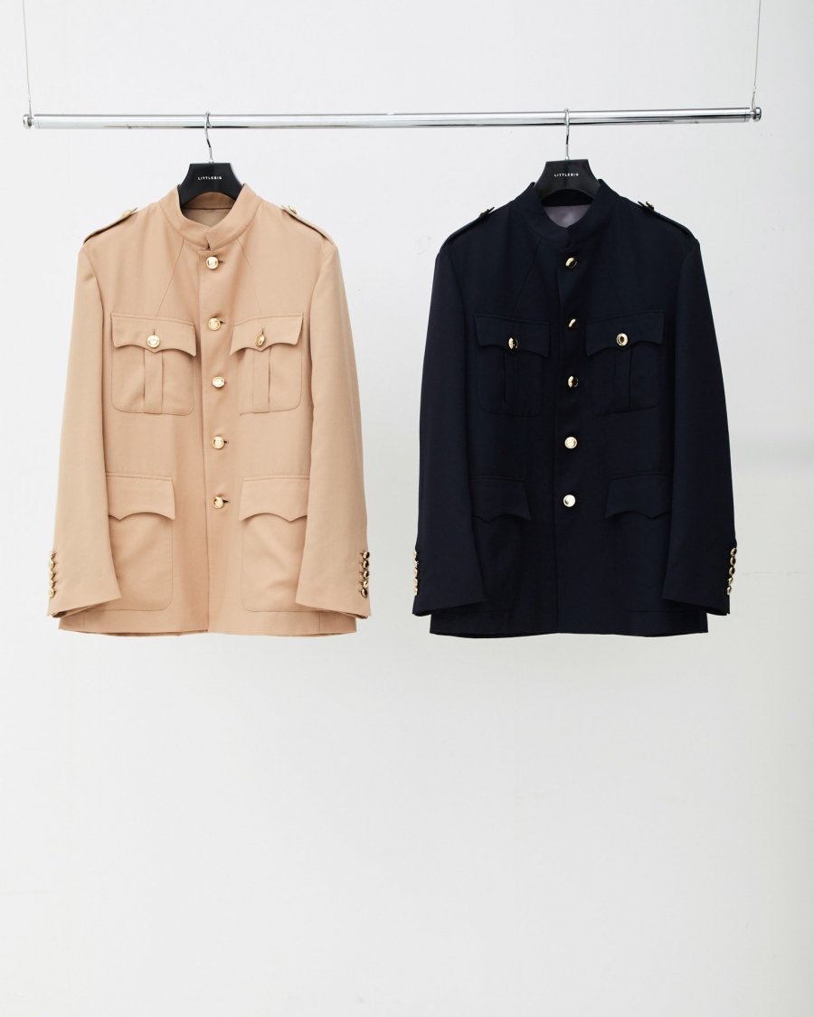 30%OFFLITTLEBIG  Stand Collar Safari JacketBEIGE or NAVY<img class='new_mark_img2' src='https://img.shop-pro.jp/img/new/icons20.gif' style='border:none;display:inline;margin:0px;padding:0px;width:auto;' />