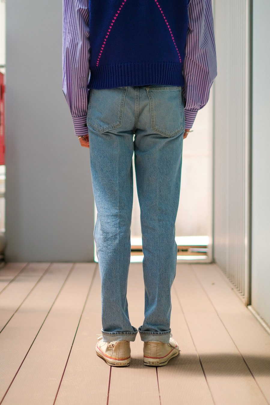 JOHN MASON SMITH（ジョンメイソンスミス）の5POCKET DENIM PANTS-LIGHT  BLUE（デニムパンツ）の通販サイト-大阪 堀江 PALETTE art alive（パレットアートアライヴ）-