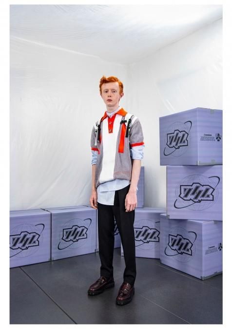 YUKI HASHIMOTO(ユウキ ハシモト)のMESH POLO-ORANGE YUKI HASHIMOTO(ユウキ ハシモト)のMESH POLO-ORANGE