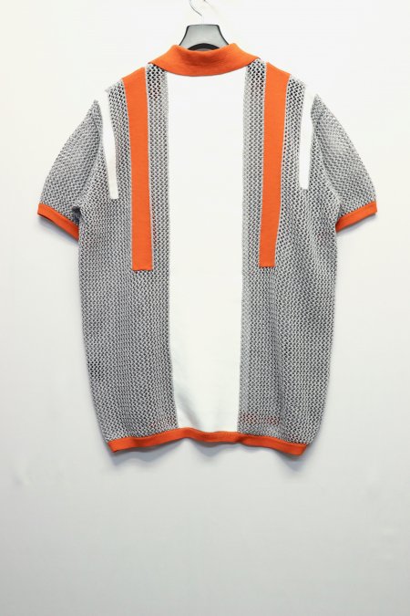 YUKI HASHIMOTO（ユウキ ハシモト）のMESH POLO-ORANGE（メッシュ