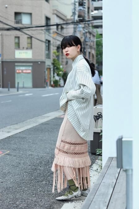 BELPER（ベルパー）のGATHERED NYLON SHIRT-WHITE（ギャザー