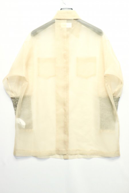 BELPER（ベルパー）のEMBROIDERY GATHERED SHIRT-BEIGE（ギャザー