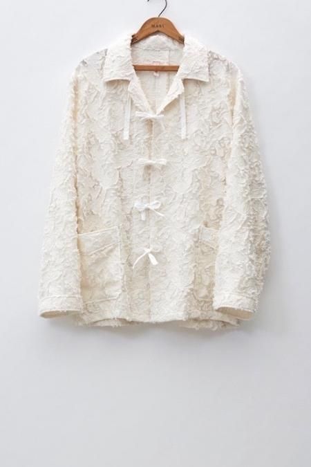 MASU JACQUARD PAJAMA BLOUSON 46 ホワイト