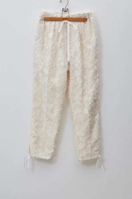 MASU（エムエーエスユー）のJACQARD PAJAMA PANTS-WHITE（ジャガード 