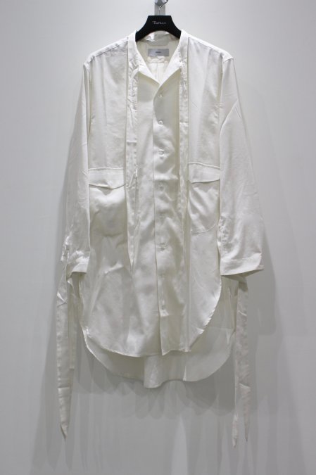 SUGARHILL（シュガーヒル）のSATIN RIBBON LONG SHIRT-WHITE（シャツ