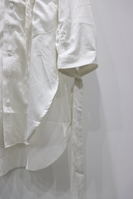 SUGARHILL（シュガーヒル）のSATIN RIBBON LONG SHIRT-WHITE（シャツ