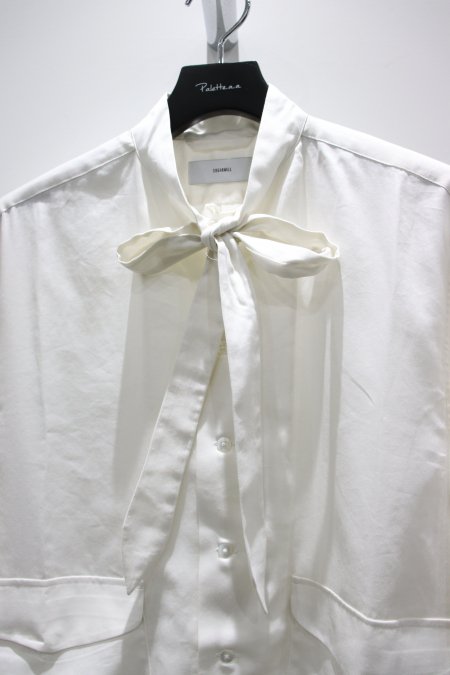 SUGARHILL（シュガーヒル）のSATIN RIBBON LONG SHIRT-WHITE（シャツ