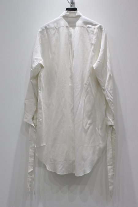 SUGARHILL（シュガーヒル）のSATIN RIBBON LONG SHIRT-WHITE（シャツ