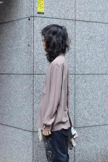 MASU（エムエーエスユー）のZIP-UP SILK SHIRTS-ECRU（シルク