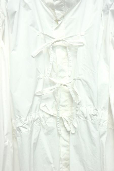 BELPER（ベルパー）のGATHERED NYLON SHIRT-WHITE（ギャザー
