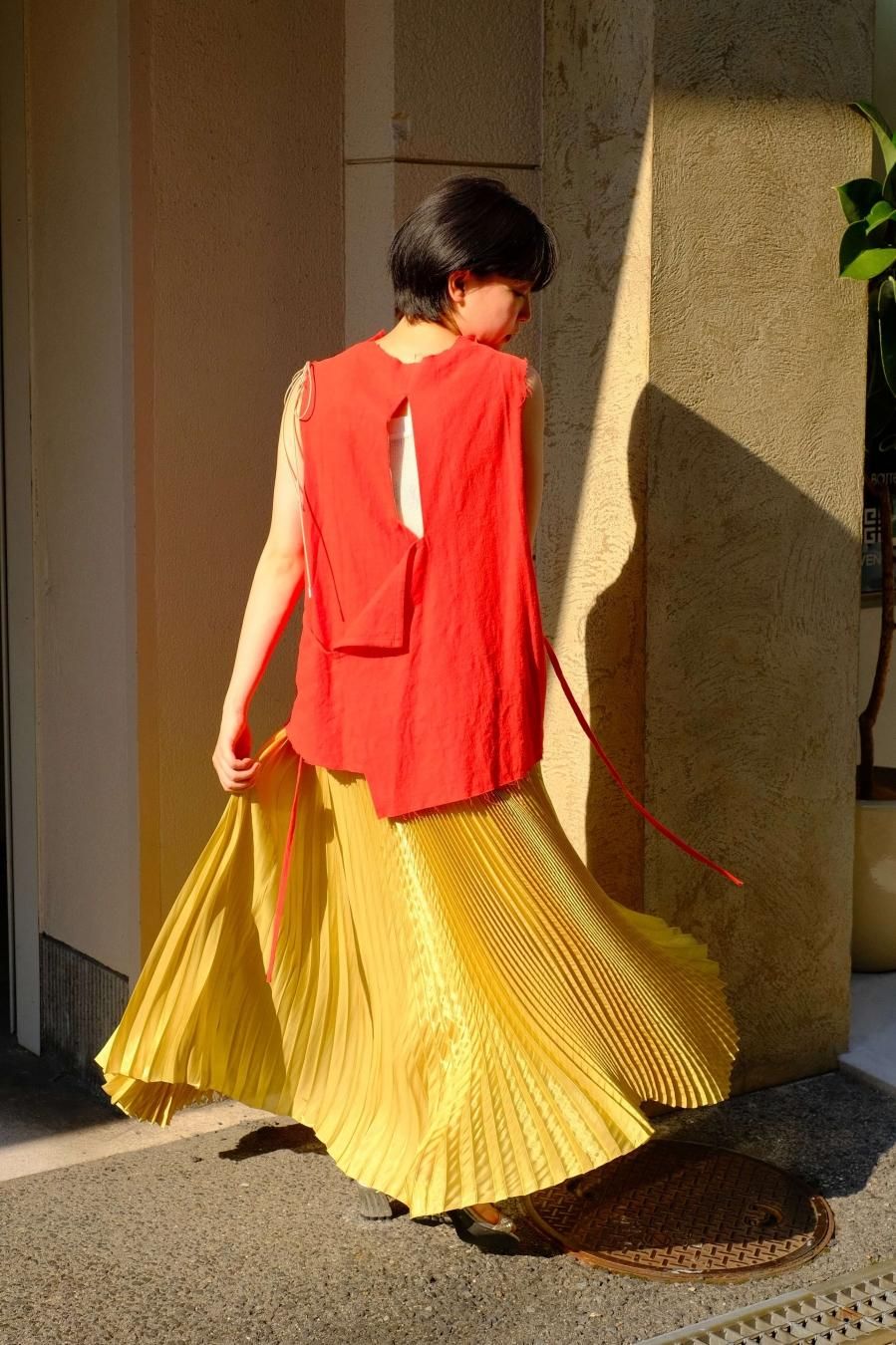 LENZ（レンズ）のPleated Skirt-YELLOW（プリーツスカート）の