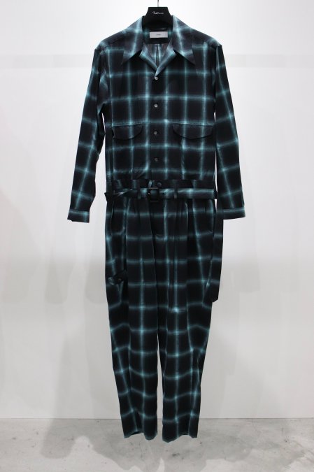 SUGARHILL（シュガーヒル）のOMBLE SHIRT JUMPSUIT-BLACK（ジャンプスーツ）の通販サイト-大阪 堀江 PALETTE  art alive（パレットアートアライヴ）-