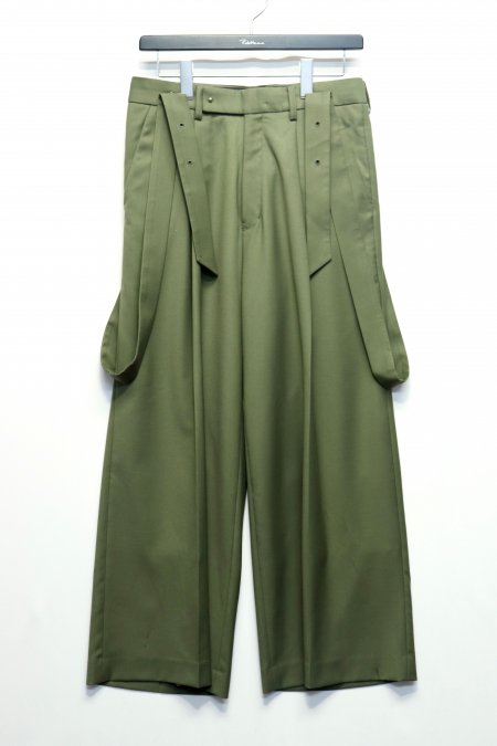 KONYA（コンヤ）のSuspenders pants-GREEN（サスペンダーパンツ）の