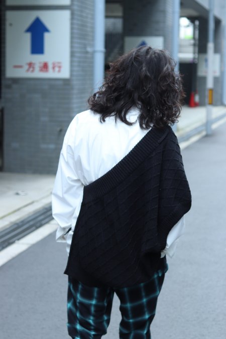 マイナス［ー］KNIT VEST-BLACK（ニットベスト）の通販サイト-大阪