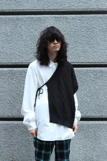 マイナス［ー］KNIT VEST-BLACK（ニットベスト）の通販サイト-大阪