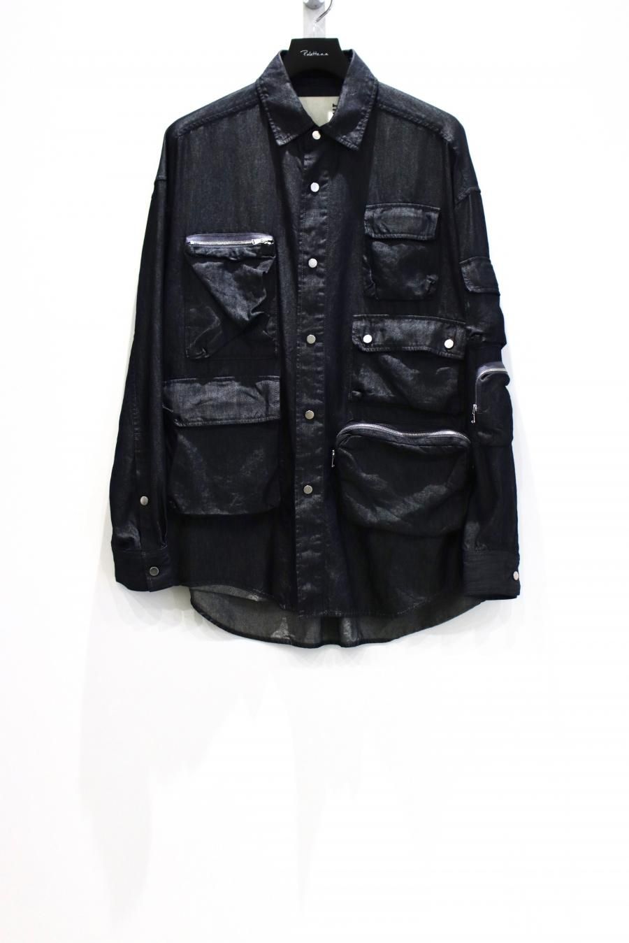 KIIT（キート）のCOTTON&SILK DENIM MULTI POCKETS SHIRTS JKT（シャツ