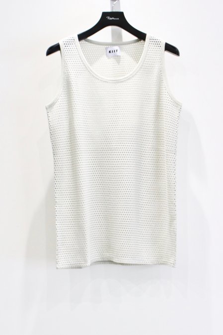 KIIT（キート）のPINDOT MESH TANKTOP-GREY（メッシュタンクトップ）の