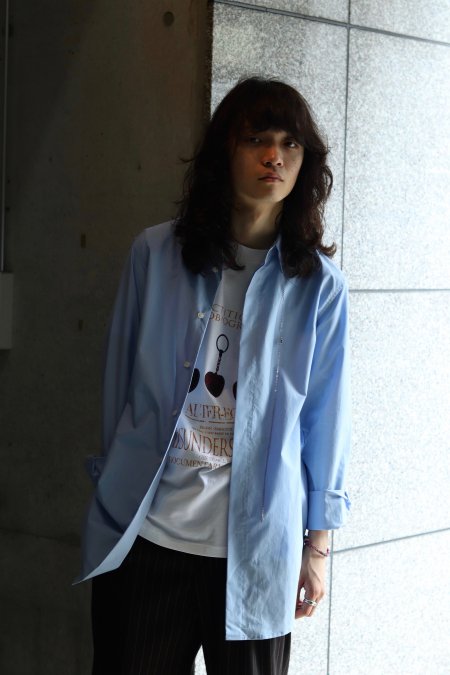 YUKI HASHIMOTO（ユウキ ハシモト）のCOLLAR STAY SHIRTS-BLUE（カラーステイシャツ）の通販サイト-大阪 堀江  PALETTE art alive（パレットアートアライヴ）-
