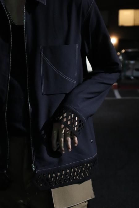 NULABEL（ニューレーベル）のZIPUP SHIRT-BLACK（ジップアップ