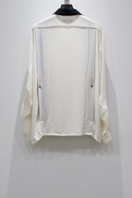 堅実な究極の Sugarhill 白 オープンカラー shirt bowring crape 