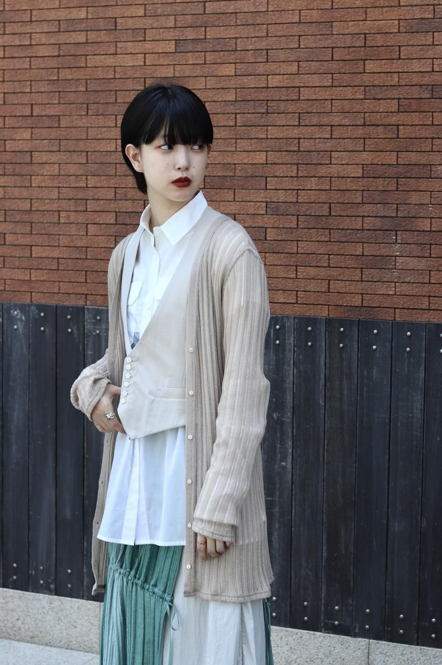 tiit tokyo カーディガン tiit tokyo（ティート トウキョウ）のnude cardigan