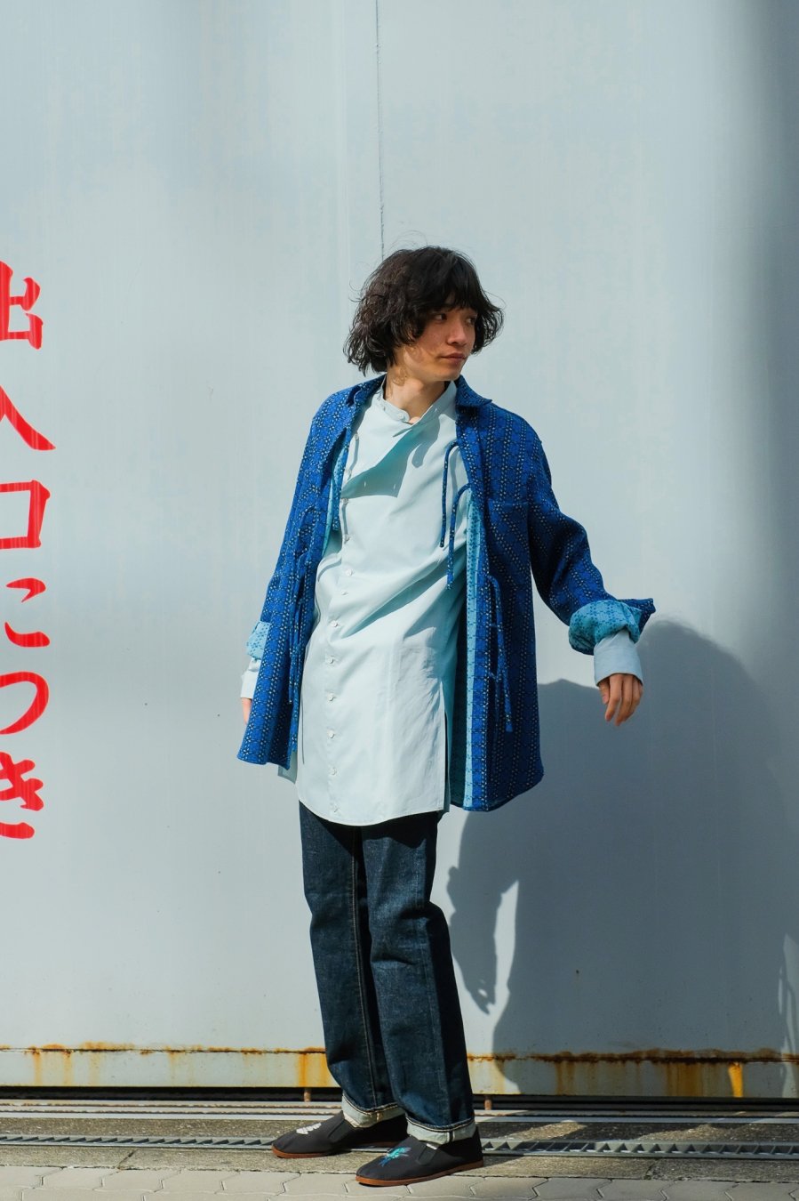 MASU（エムエーエスユー）のJACQUARD CHECK SHIRTS-BLUE（ジャガード ...